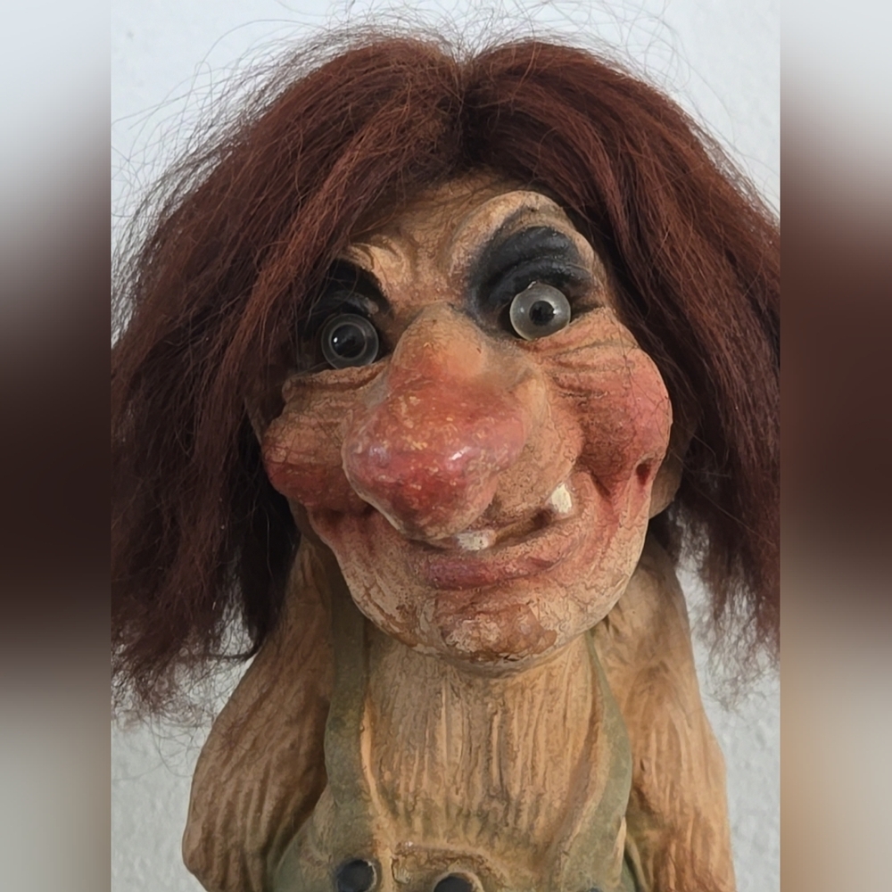 Vintage NYFORM TROLL 9” Handmade Norway Good Luck Doll!